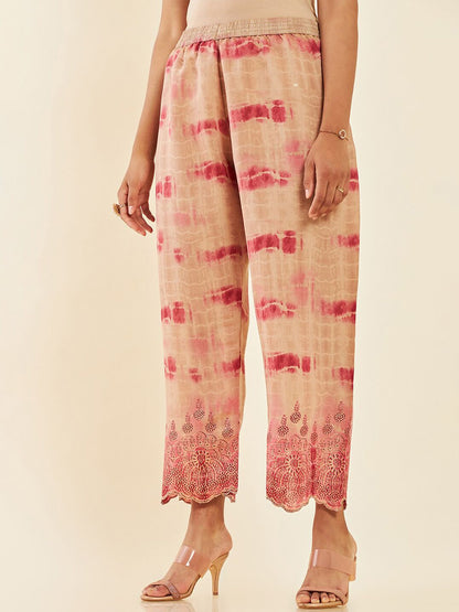 Dhiyona SO Women's Printed Sequinned Straight Kurta With Palazzo