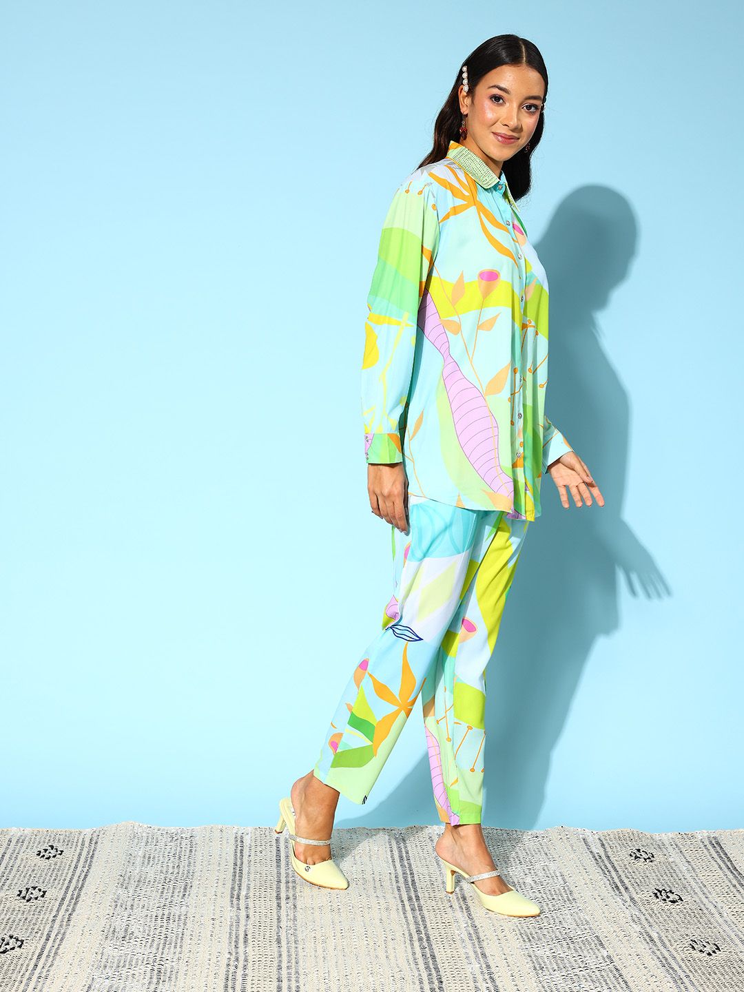 Dhiyona IE Women Conversational Graphic Printed Co-Ords Set