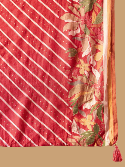 Dhiyona IE Women Ethnic Motifs Embroidered Empire Kurta with Trousers & Dupatta