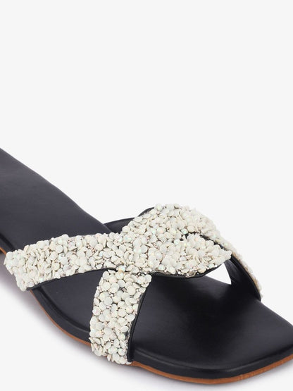 Dhiyona AK Women Embellished Open Toe Flats