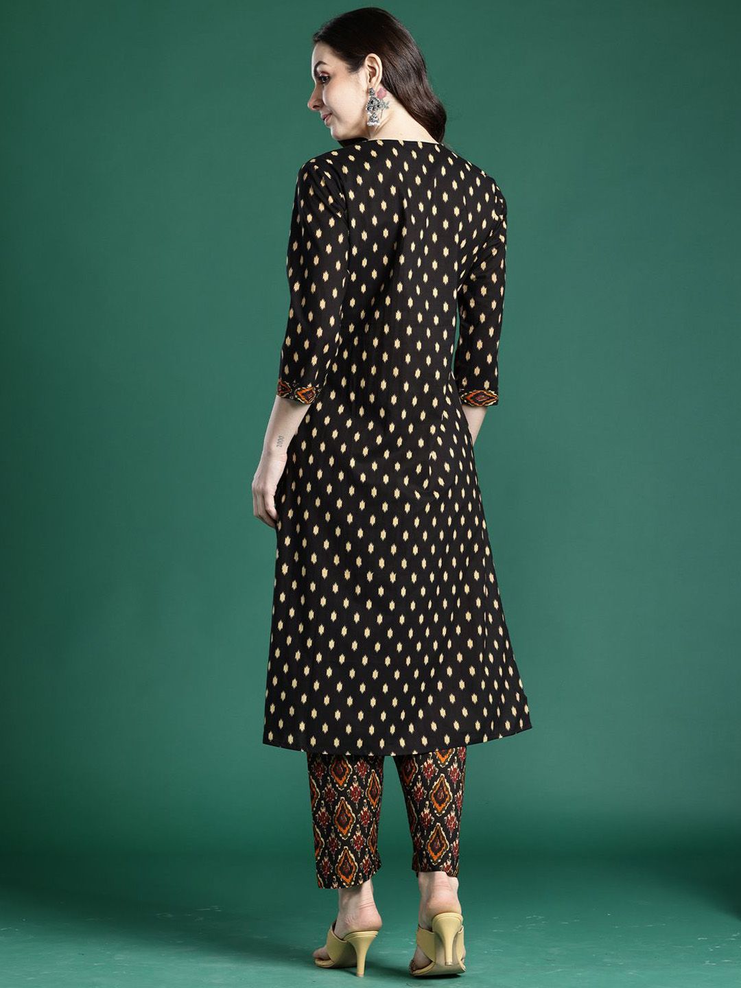 Dhiyona IE Printed Straight Tunic & Trousers Co-Ord Set