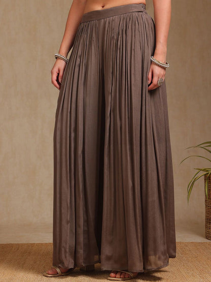 Dhiyona SO Women's Women Alina Cut Regular Sequinned Kurta with Palazzos & With Dupatta