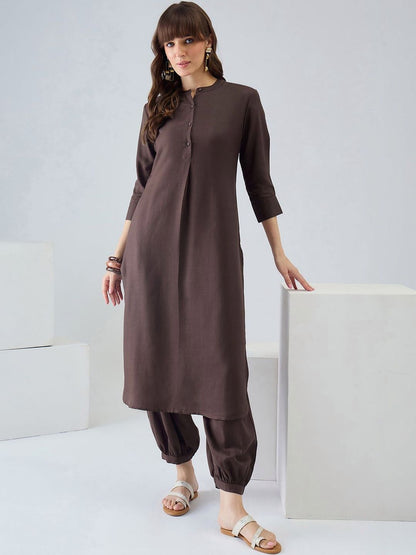 Women Regular Pure Cotton Kurta with Harem Pants