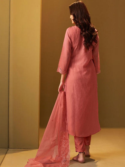 Women Ethnic Motifs Embroidered Kurta with Trousers & Dupatta