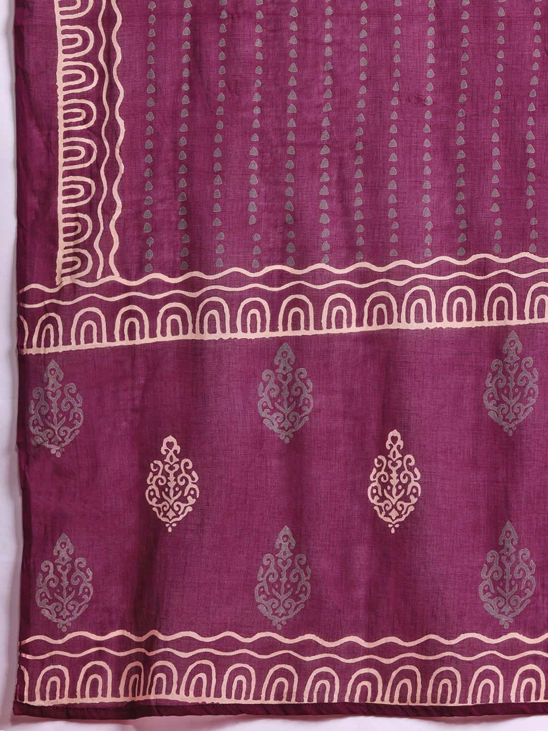 Dhiyona IE Floral Printed Pure Cotton Kurta With Trousers & Dupatta
