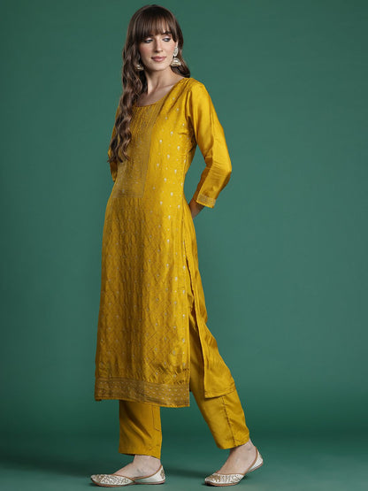 Ethnic Motifs Printed Kurta with Trousers & Dupatta