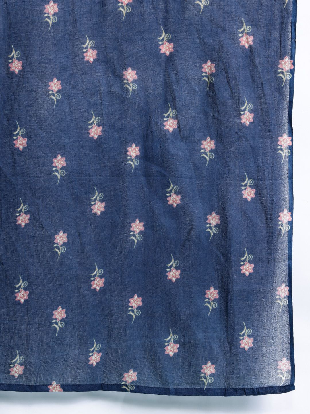 Dhiyona IE Floral Printed Angrakha Pure Cotton Kurta with Trousers & Dupatta