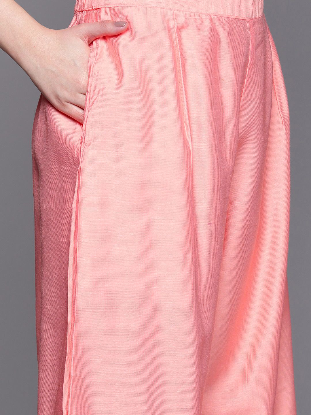 Women Ethnic Motifs Embroidered Sequinned Liva Kurta With Palazzos & With Dupatta