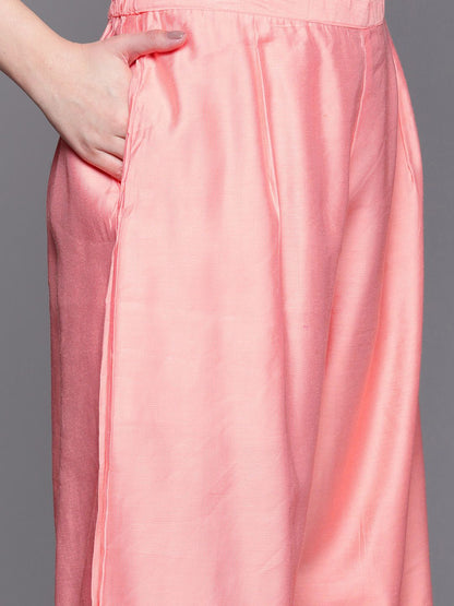 Women Ethnic Motifs Embroidered Sequinned Liva Kurta With Palazzos & With Dupatta