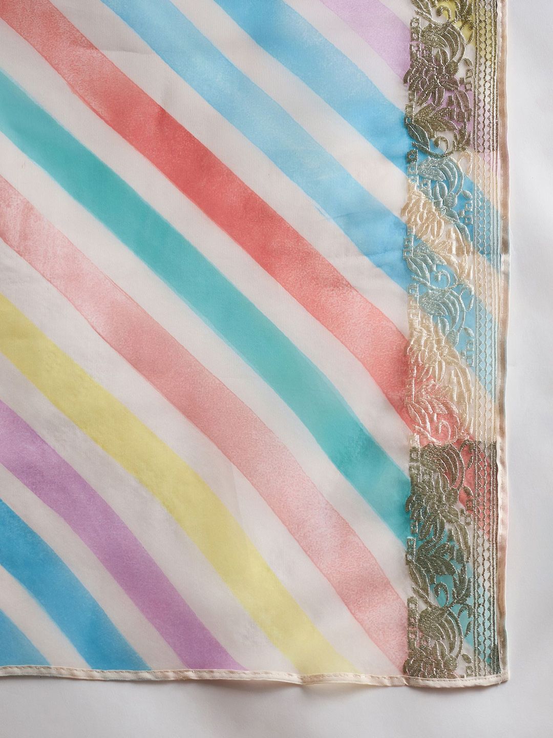 Women Ethnic Motifs Embroidered Regular Pure Cotton Kurta with Trousers & With Dupatta