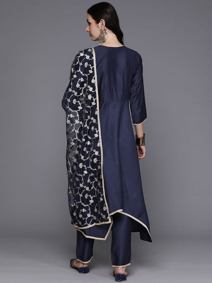 Women Empire Sequinned Kurta with Trousers & With Dupatta