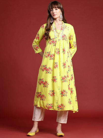 Dhiyona IE Floral Printed Kurta