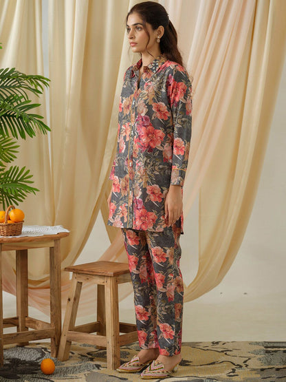 Dhiyona IE Printed Shirt & Trousers
