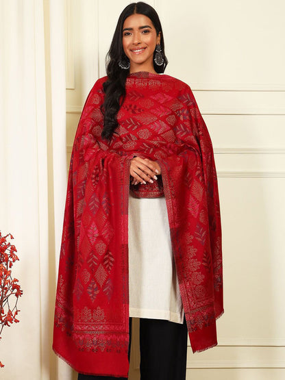 Dhiyona PA Floral Woven Design Woollen Shawl
