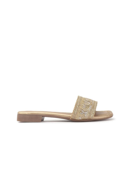 Dhiyona AK Women Woven Design Open Toe Flats