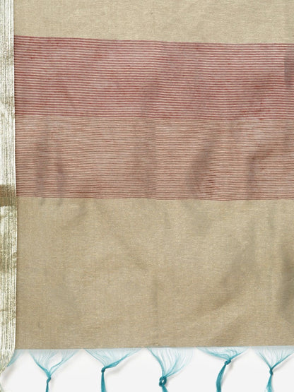 Women Navy Blue & Green Foil Print Kurta with Palazzos & Dupatta