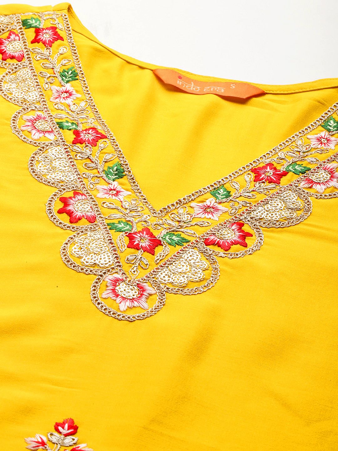Ethnic Motifs Embroidered Sequinned Kurta With Trousers & Dupatta