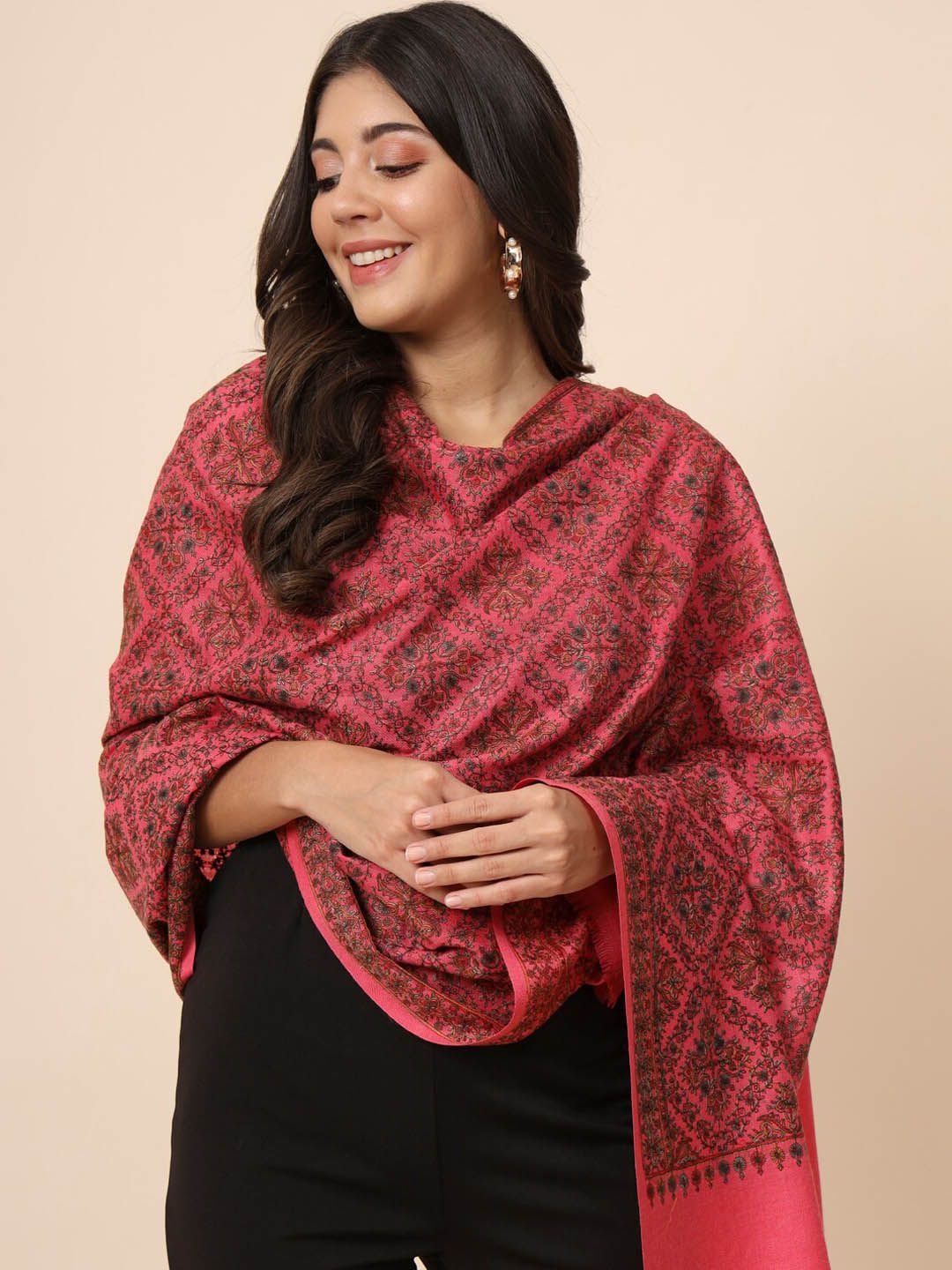 Dhiyona PA Embroidered Pure Wool Shawl