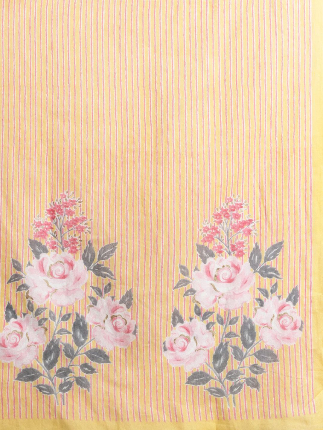 Dhiyona IE Floral Printed Thread Work Pure Cotton Kurta with Trousers & Dupatta
