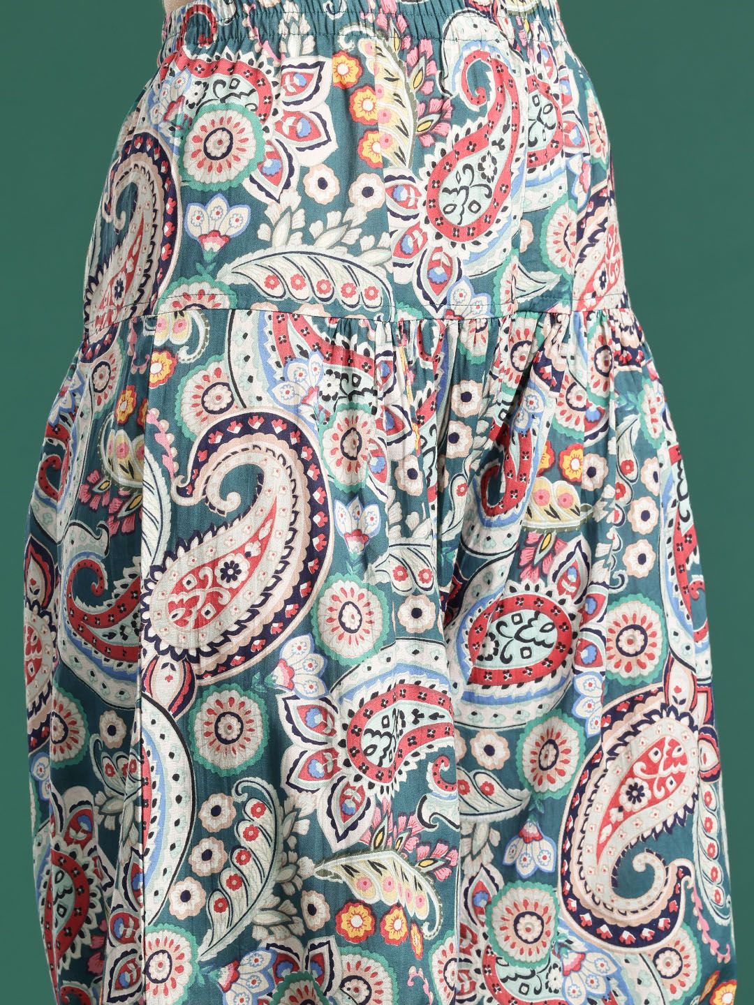 Dhiyona IE Paisley Printed Pure Cotton Kurta with Salwar