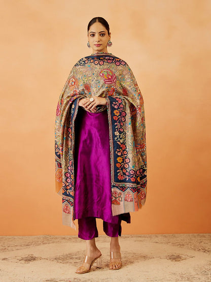 Dhiyona PA Women Floral Embroidered Shawl