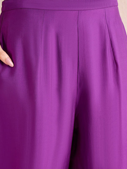 Dhiyona IE Women Ethnic Motifs Embroidered Regular Kurta with Trousers & With Dupatta