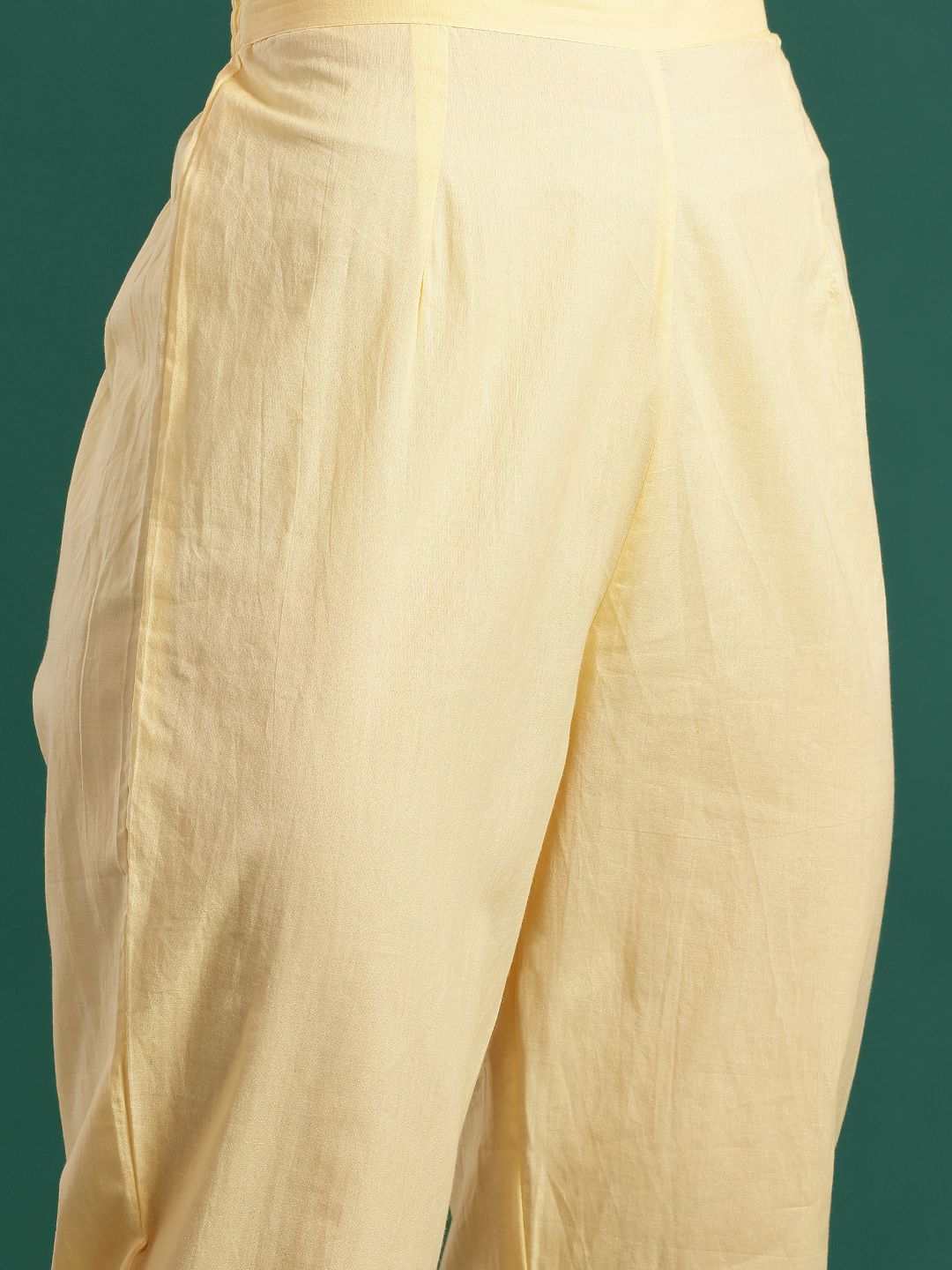 Floral Embroidered Pure Cotton Kurta with Trousers & Dupatta