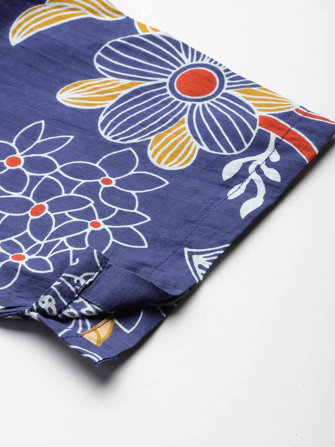 Floral Printed Pure Cotton Kurta with Trousers