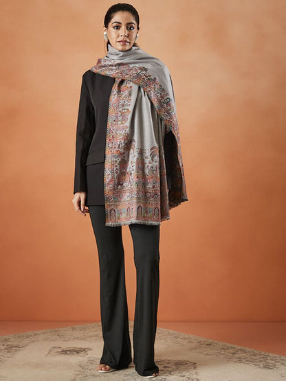 Dhiyona PA Rajwada Paisley Woven Design Shawl