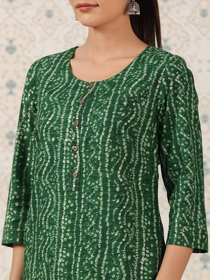 Dhiyona OD  Bandhani Printed Straight Kurta
