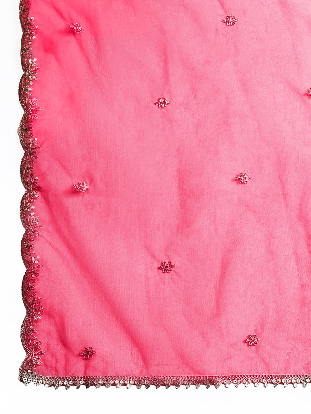 Ethnic Motifs Embroidered Sequinned Kurta With Trousers & Dupatta