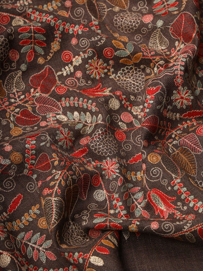 Dhiyona PA Floral Embroidered Woolen Shawl