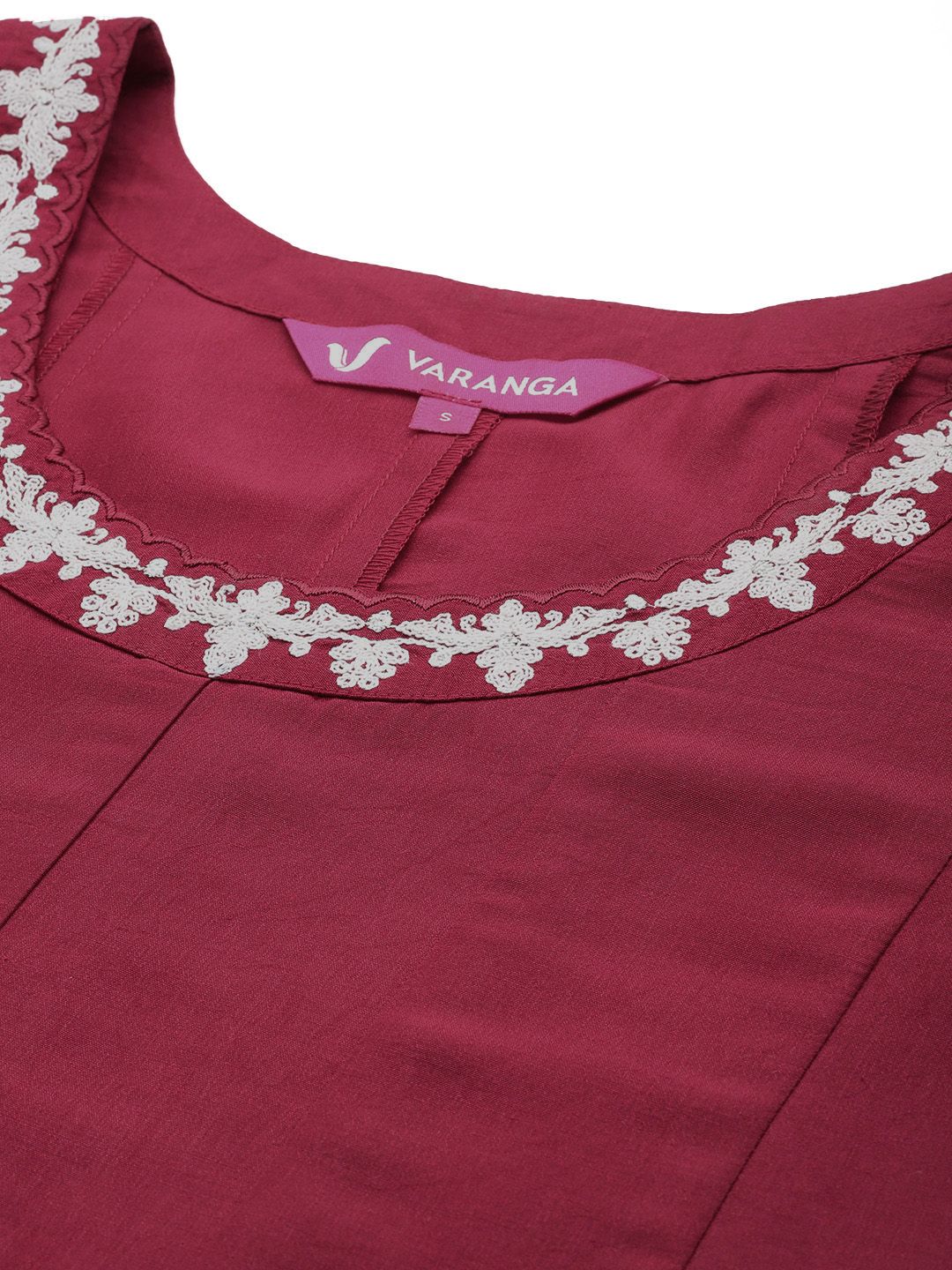 Dhiyona VA Women's Embroidered Thread Work Anarkali Kurta with Trousers & With Dupatta