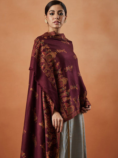 Dhiyona PA Pari Mahal Kaani Ethnic Motifs Woven Design Shawl