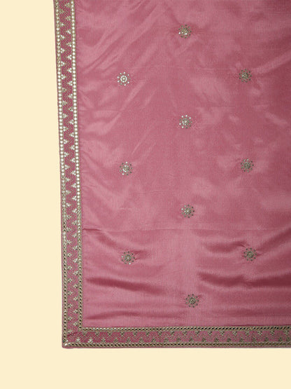 Dhiyona SO Women's Floral Embroidered Empire Sequinned Kurta with Trousers & Dupatta