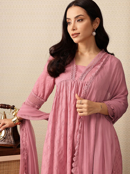 Dhiyona PD Women Empire Pure Cotton Jashn Kurta with Palazzos & Dupatta