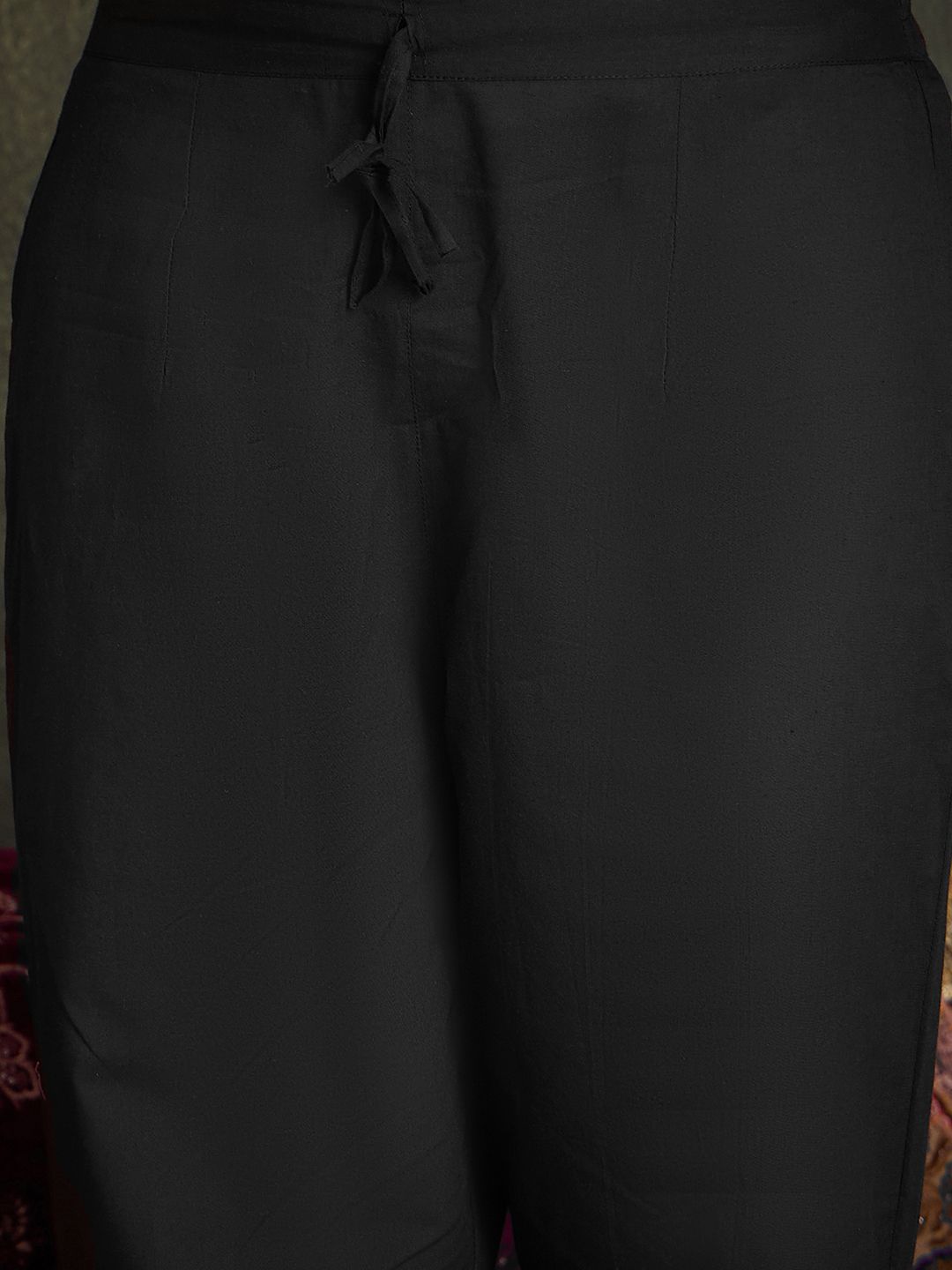 Floral Printed Round Neck Cotton Straight Kurta With Trousers & Dupatta