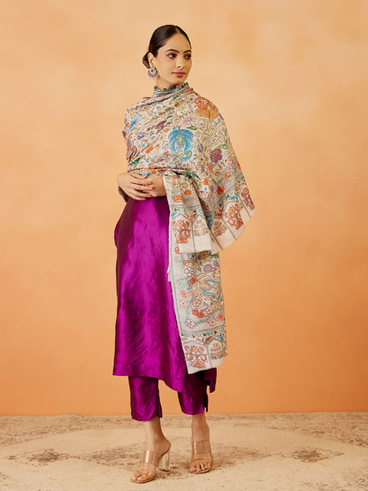 Dhiyona PA Women Floral Embroidered Shawl