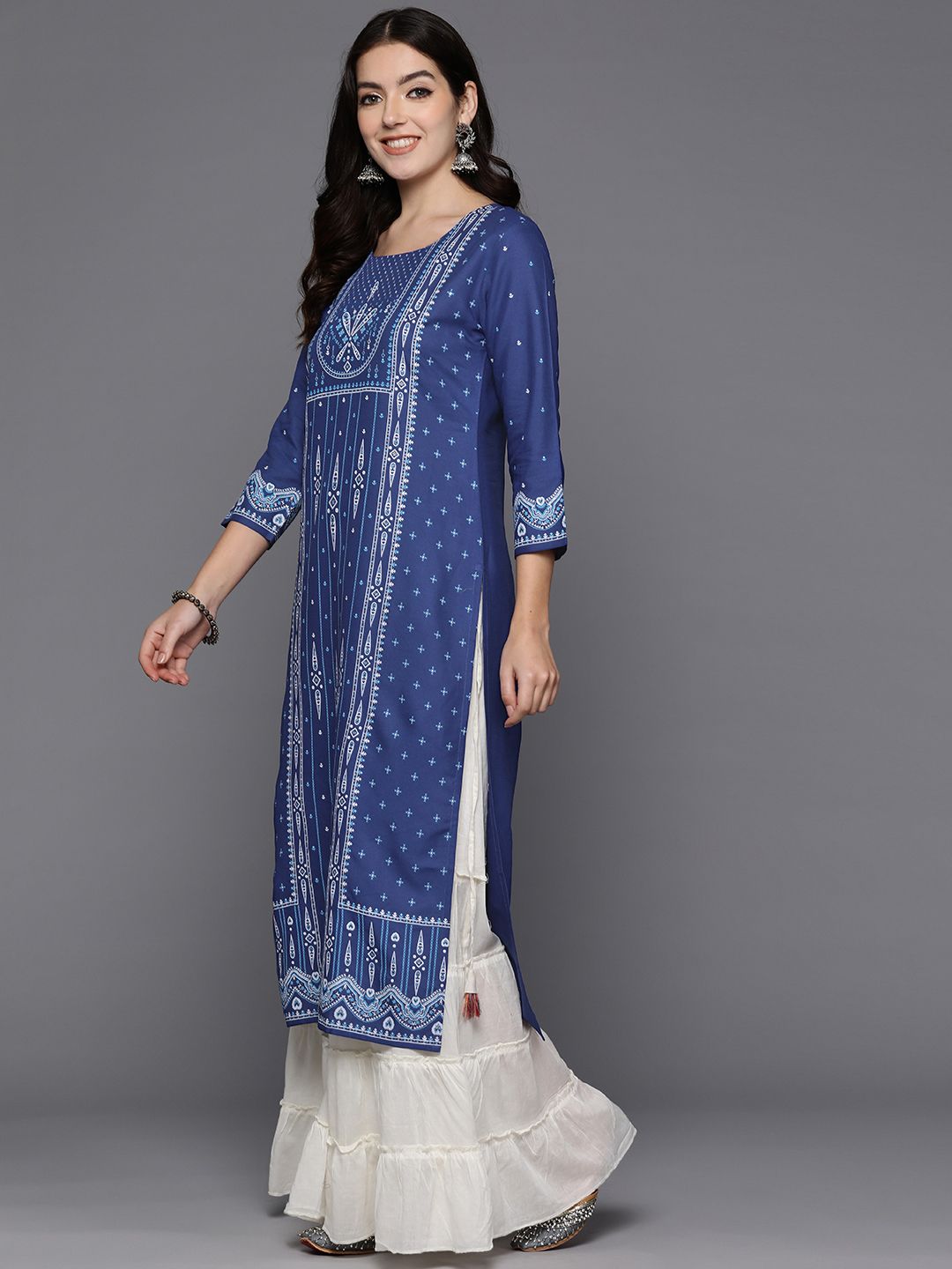 Dhiyona IE Pack Of 2 Ethnic Motifs Printed Kurta