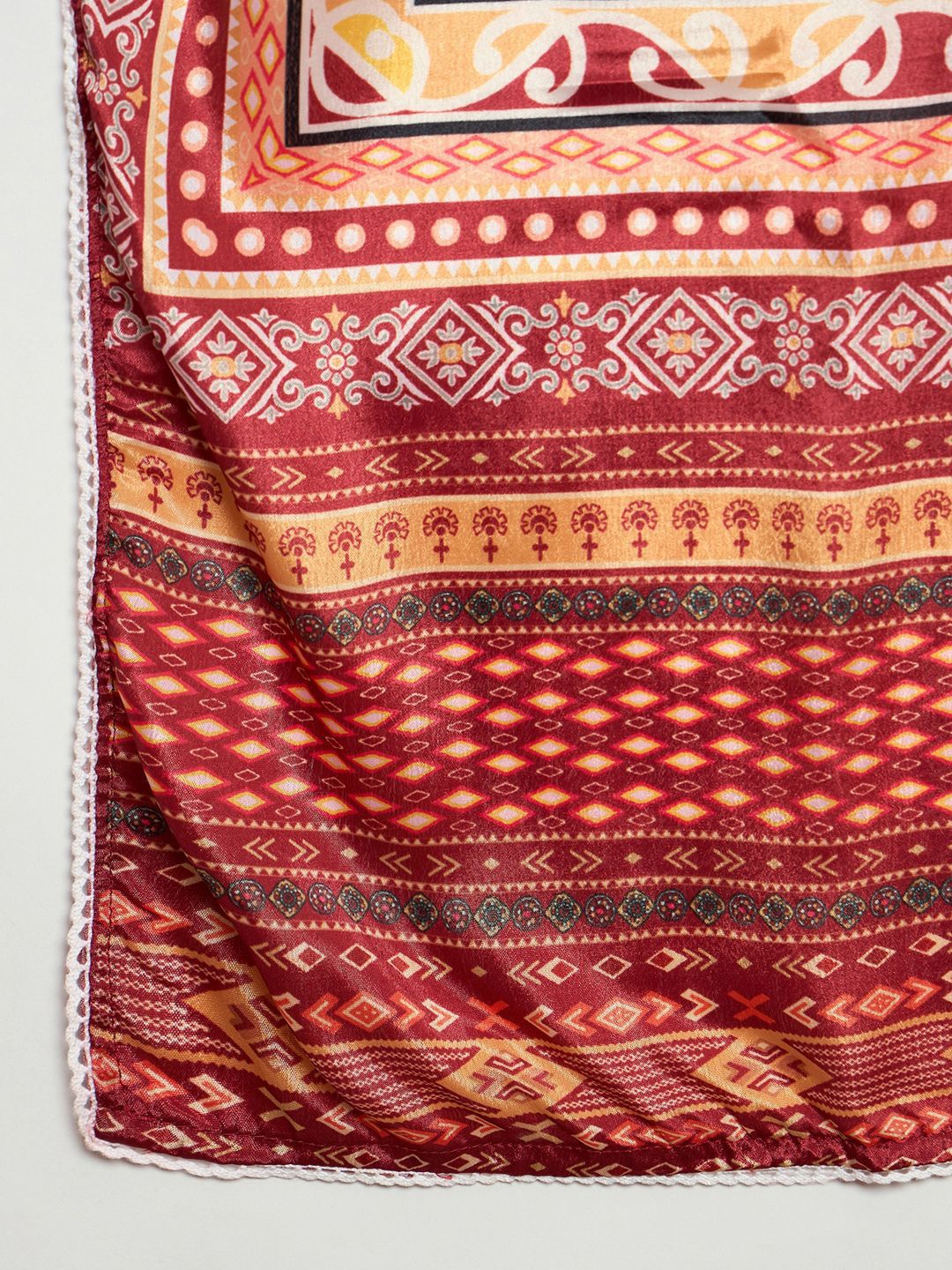 Straight Sequinned Kurta with Trousers & Dupatta