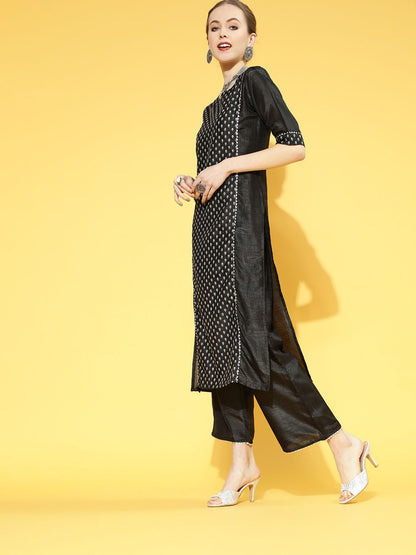 Dhiyona IE Floral Polyester Kurta Set