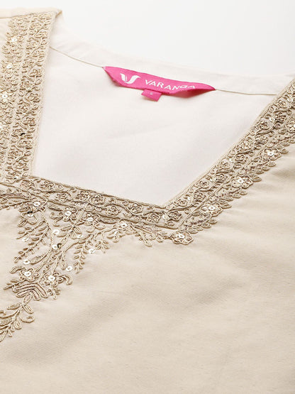 Dhiyona VA Women'sEthnic Motifs Embroidered Kurta with Trousers & With Dupatta