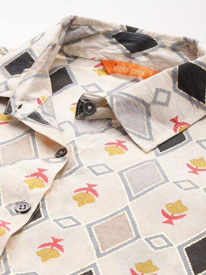 Dhiyona IE Printed Shirt With Palazzos