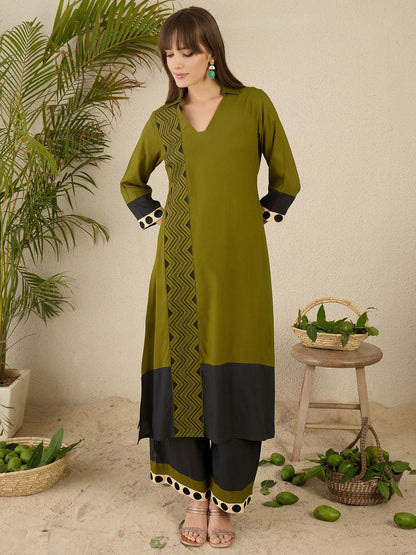 Women Printed Regular Kurta with Palazzos & With Dupatta