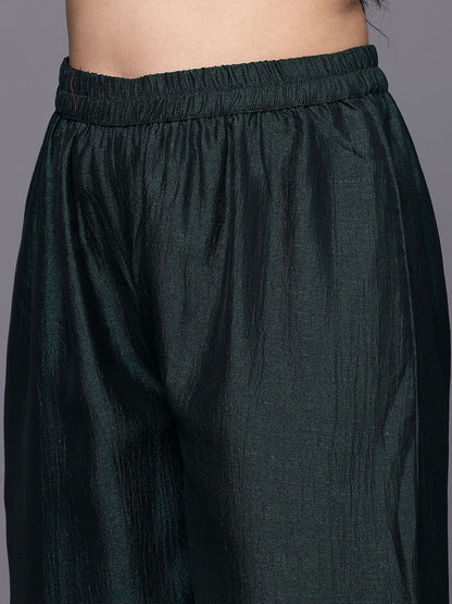 Dhiyona VA Women's Yoke Design Gotta Patti Kurta with Trousers & Dupatta