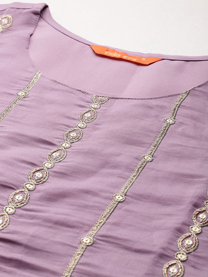 Ethnic Motifs Embroidered Kurta with Trousers & With Dupatta