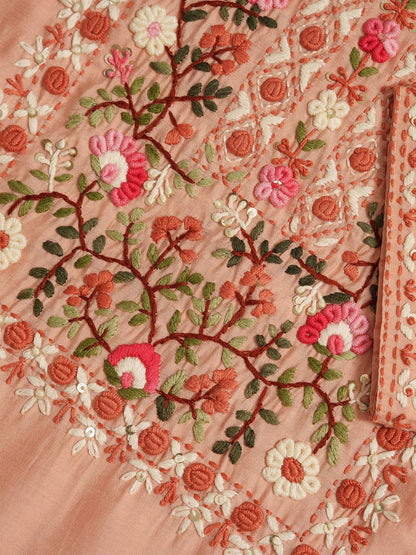 Dhiyona PD Women Ethnic Motifs Embroidered Kurta With Trousers & Dupatta