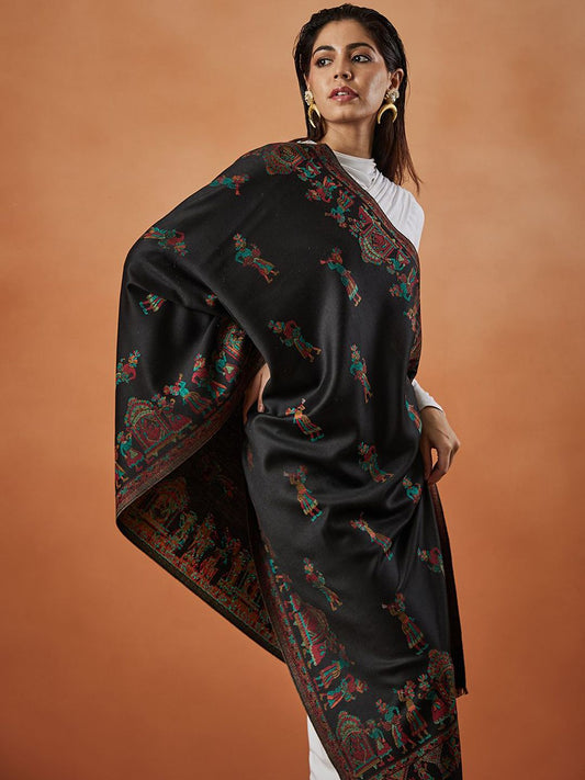 Dhiyona PA Pari Mahal Kaan Ethnic Motifs Woven Design Shawl
