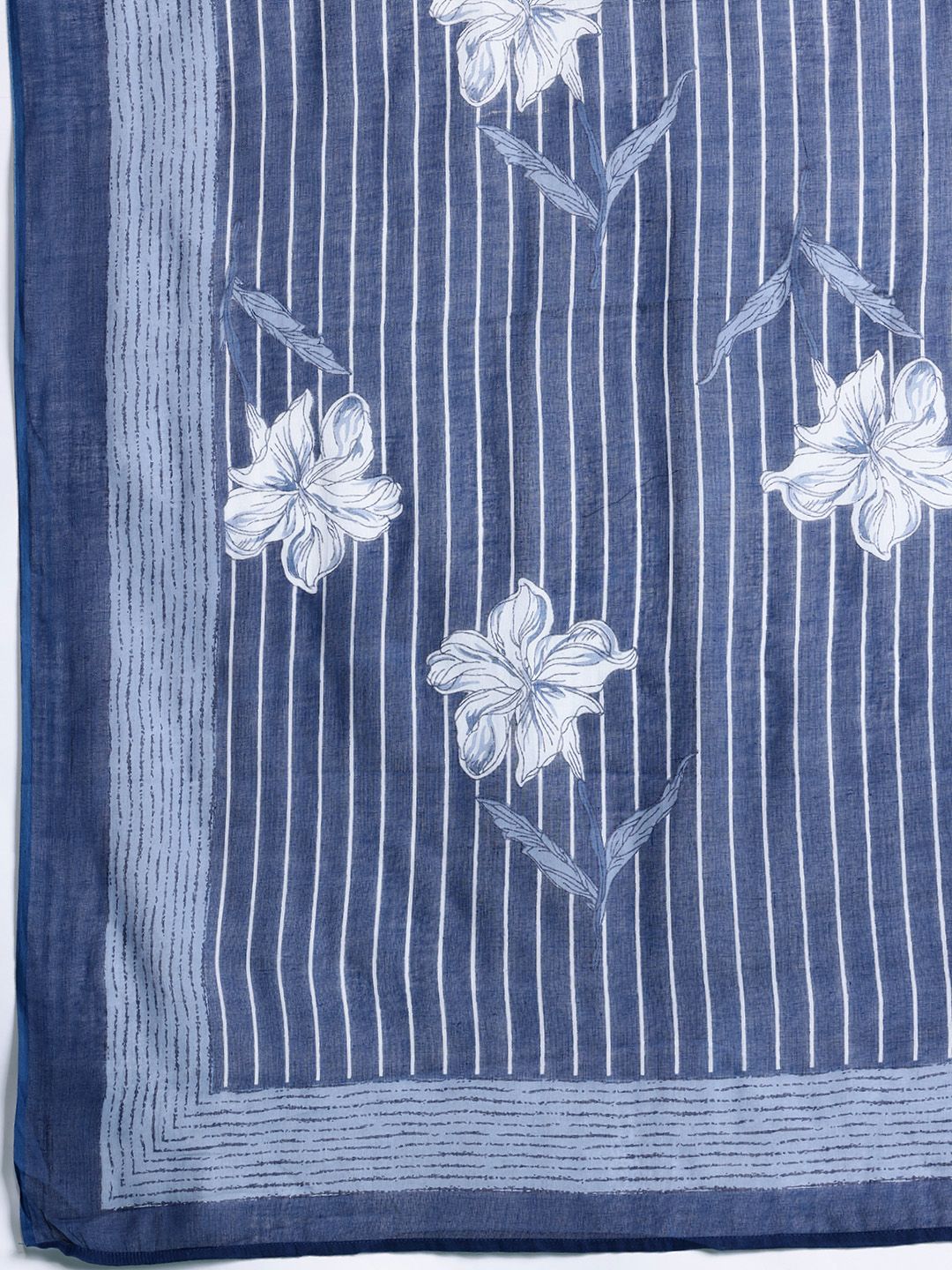 Floral Printed Regular Pure Cotton Kurta with Trousers & Dupatta