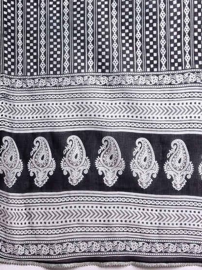 Dhiyona IE Printed Mirror Work Pure Cotton Kurta With Palazzos & Dupatta